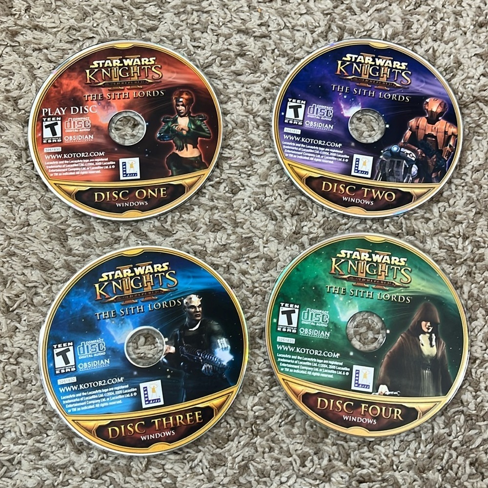 Star Wars Knights PC Games The Sith Lords - Set of 4